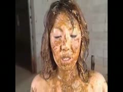 Asian whore loves to eat her own disgusting shit